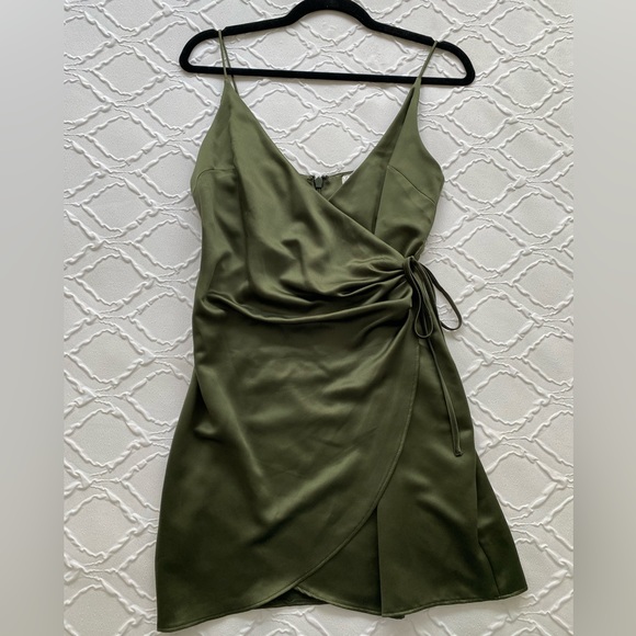 Topshop Dresses & Skirts - TOPSHOP - NWT Silky Army Green Mini Dress
